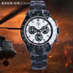 ROLEX Warraanty Card Fake Daytona 40*12.3MM 904L Steel 7750 Movement White with Black Watch rolex daytona ladies size